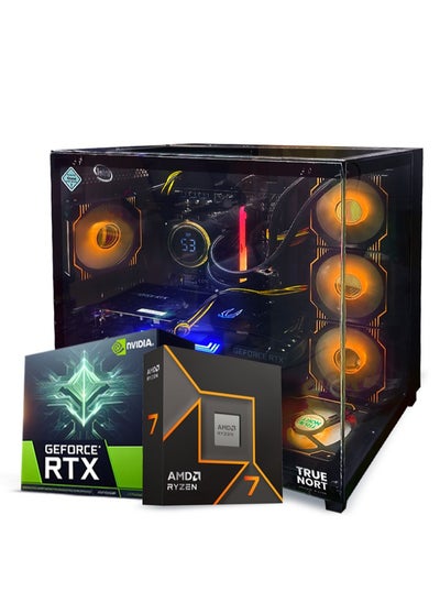 اشتري True Nort Gaming PC، AMD Ryzen 7-5800X، RTX 4060، 16 جيجابايت ذاكرة وصول عشوائي، 1 تيرابايت SSD، ويندوز 11 برو، علبة سوداء في الامارات