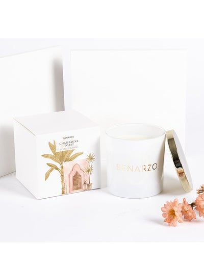 Buy Benarzo Champagne Toast Candle, White - 35 hrs in UAE