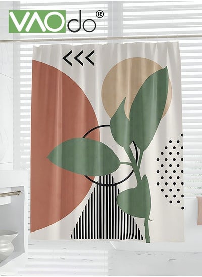 اشتري Polyester Printed Shower Curtain Easy to Clean Polyester Modern Art Image Shower Curtain is Thickened and Impermeable في السعودية