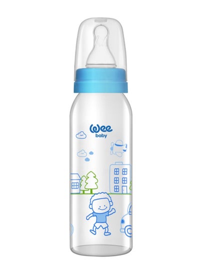 Buy Classic Glass Feeding Bottle Blue Assorted in Saudi Arabia