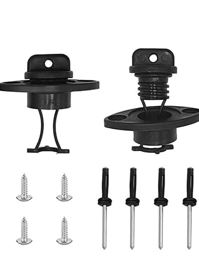 Buy Drain Plug Kit Boat Scupper Plugs Thread Bung for Kayak Canoe with Screws Hardware and 2 Set Black in UAE