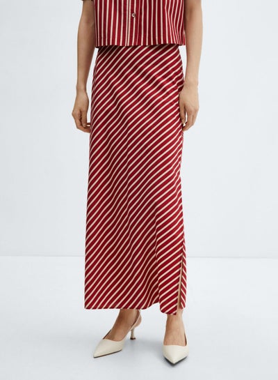 Buy Striped High Waist Skirt in UAE