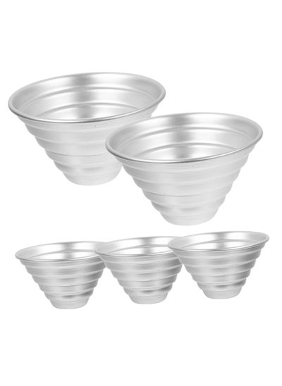 Buy 5pcs Cake Mold Set - Dariole Moulds, Muffin and Cupcake Baking Molds, Mini Chiffon Cake Pans, Aluminum Alloy Bakeware for Bread, Unique Bakeware Design in UAE