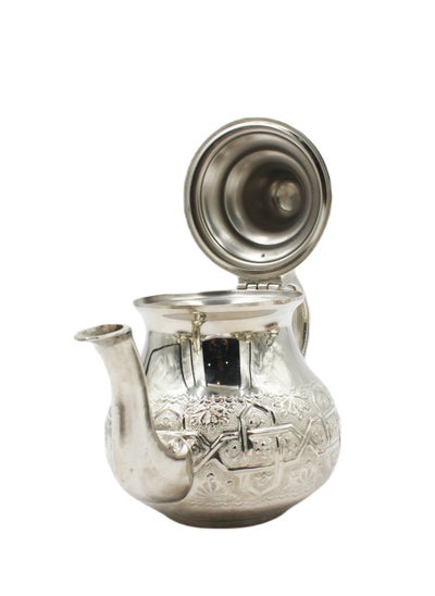 Buy Moroccan Arabic Traditional Silver Plated Tea Pot 14 X 15 cm in UAE