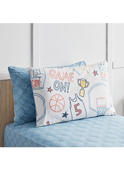 اشتري Arcade Its a goal Kapas 2-Piece Cotton Pillow Cover Set 75 x 50 cm في الامارات