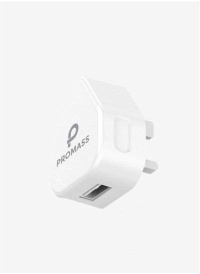 Buy Original Wall Charger Supports Fast Charging USB Port 10W From Promass Color White in Saudi Arabia