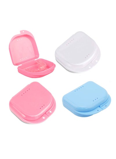 اشتري 3 Pack Orthodontic Retainer Holder Cases, for Retainer Box Braces Box Storage Box Easy to Carry في السعودية