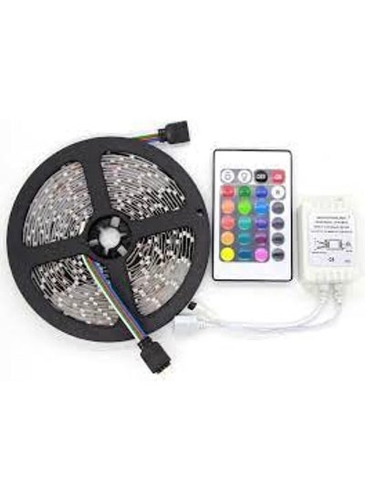 Buy LED Strip Light Rgb 5050 5m 300 LED Waterproof With Remote 44k Control And Power Adapter in Egypt