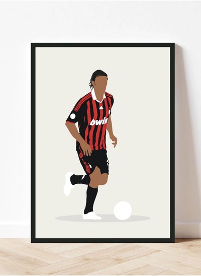 Buy Paulo Maldini Ac Milan Poster with frame 30x40cm in UAE