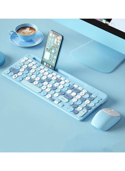 اشتري Wireless Keyboard Rechargeable Bluetooth Keyboard Mouse Set في السعودية