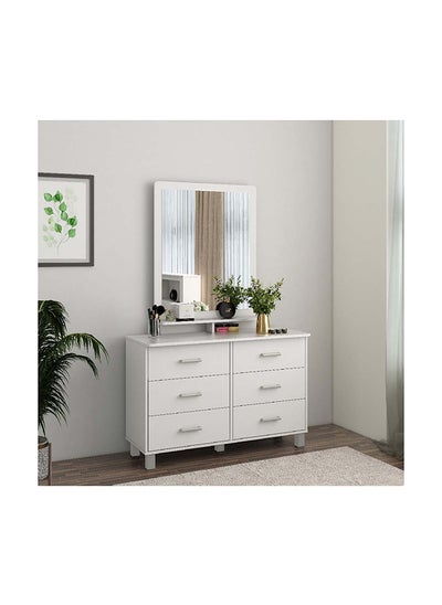 اشتري Maine 6-Drawer Master Dresser with Mirror 120.4 x 186 x 42.5 cm في السعودية