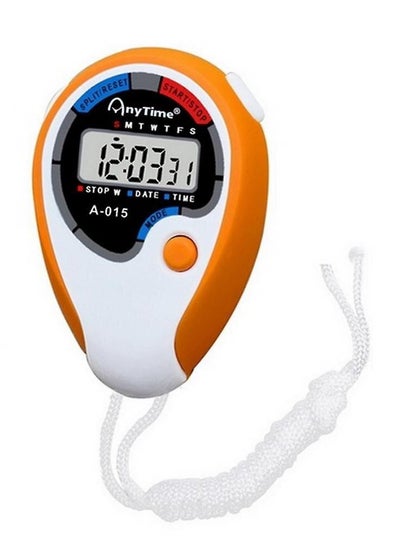 اشتري A-015 Stopwatch Handheld Electronic Digital LCD With Date Time And Alarm, Orange في مصر