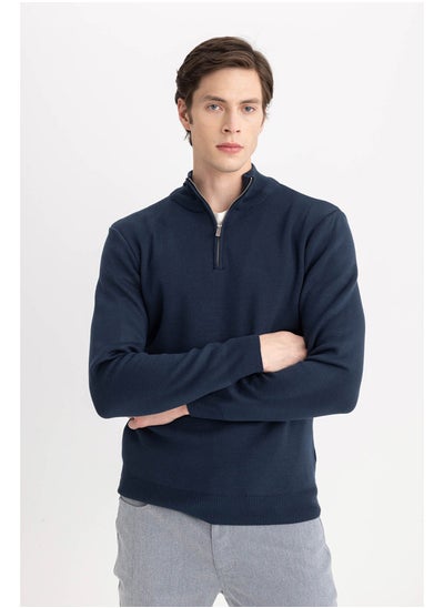 Buy Man Tricot Standart Fit Halfzip Long Sleeve Pullover in Egypt