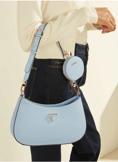 Buy Guess Women's Pale Blue Alexie Shoulder Bag,Crossbody Bag VG841618 in UAE