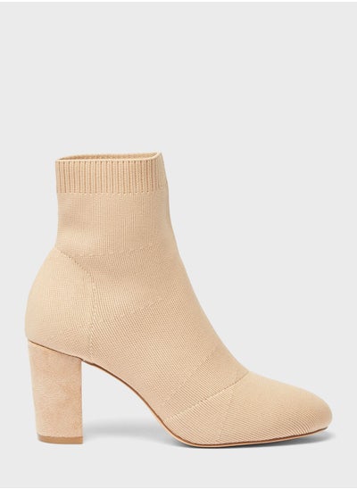 Buy Pointed Toe Mid Heel Ankle Boots in UAE