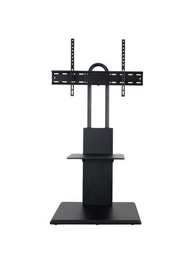 Buy Wood Grain Floor TV Stand with Storage Brackets for 32-65 inch OLED/LED/LCD Screen TV Black in Saudi Arabia