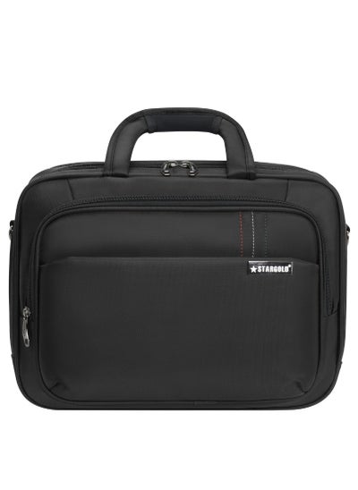 Buy Laptop Bag, Premium 15.6" Business Briefcase With Multiple Compartments, Padded Shoulder Strap, And Water-Resistant Material, Black in UAE