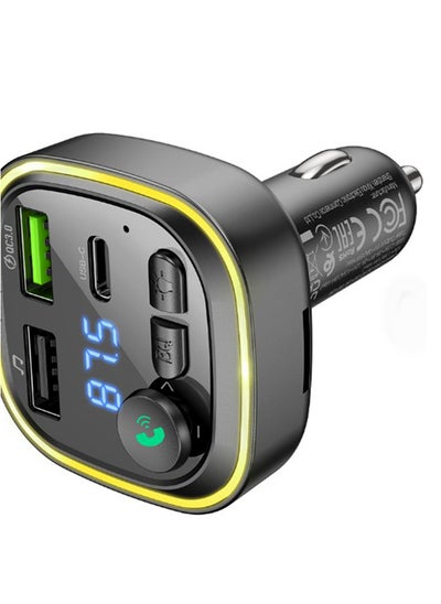 اشتري Borofone Bc48 Broad Qc3.0 Wireless Car Bluetooth FM Transmitter, MP3 Player - Black في الامارات