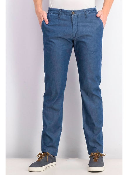 اشتري Men Slim Chino Pants, Chambray في السعودية