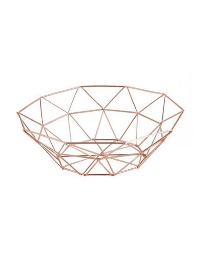 اشتري Creative Fruit Basket Bowl Metal Storage Container Centerpiece Display Bowl for Living Room Decoration and Modern Kitchen في الامارات