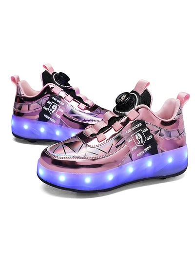 اشتري Rechargeable Roller Skates Sport Sneaker Skate Shoes Skating Shoes with  Wheels and Lightning Sole في الامارات