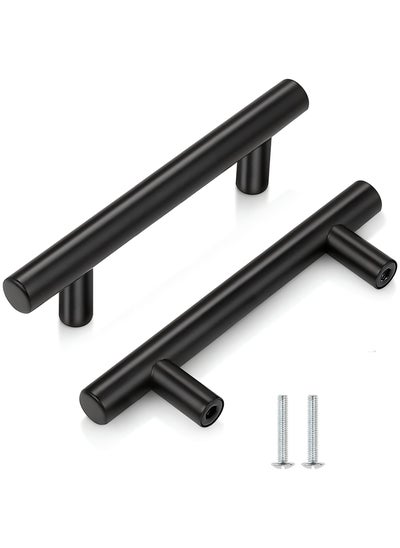 Buy 15 Pack Kitchen Cabinet Handles, 200mm Stainless Steel Kitchen Door Handles, 128mm Hole Center T Bar Drawer Cupboard Handles with Screws, Kitchen Drawer Pulls for Bathroom Bedroom Wardrobe in UAE