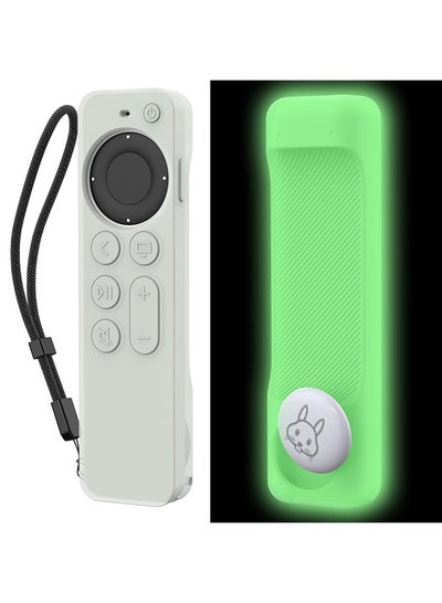 Buy Case Compatible with 2022 Apple TV 4K HD Siri Remote 3rd Generation [AirTag Holder Built in] All Around Cover Apple TV Remote/Siri Remote (2nd) and AirTag (Glow Green) in UAE