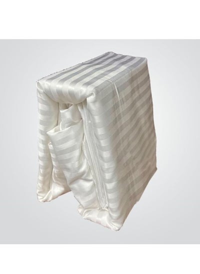 Buy Satin sheet set (180*200*30cm, white) in Egypt