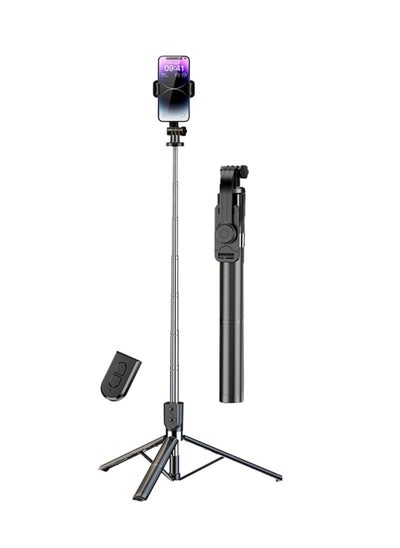 Buy ECVV 170cm Phone Selfie Stick Tripod with Remote Control Portable Rotate Phone Holder Extendable Tripod Stand Compatible with iPhone Android Smartphone in Saudi Arabia