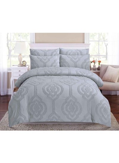 Buy King Cooling Comforter Down Alternative Quilted Duvet Insert Corner Tabs with Bedsheet and 4 Pillowcases All Season Soft Luxury Hotel Comforter Breathable Reversible Machine Washable in UAE