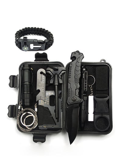 Buy 9-In-1 Multifunctional Emergency Camping Survival Kit in UAE