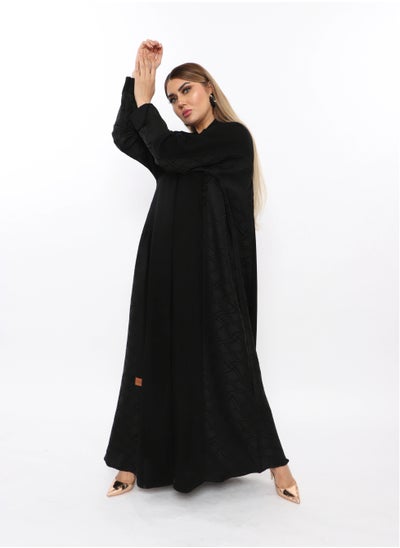 Buy Elegant Black Abaya With Hand Embroidery in Saudi Arabia