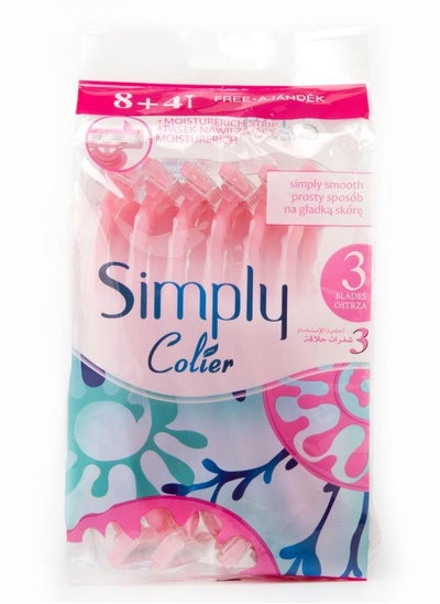 Buy 8+4-Piece Simply Razor Set Pink in Saudi Arabia