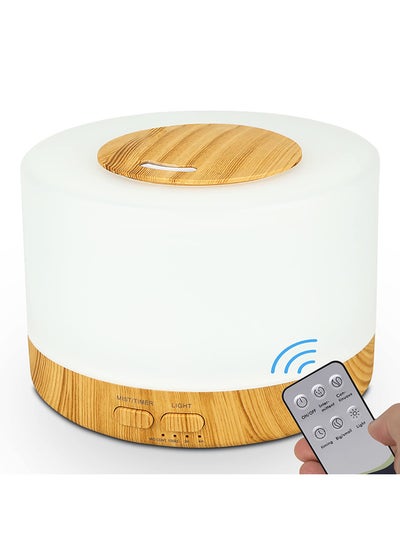 اشتري 700ml Essential Oil Diffuser Premium 5 In 1 Ultrasonic Aromatherapy Aroma Oil Diffuser Humidifier Remote Aroma Diffuser With Auto Shut-off Function في الامارات