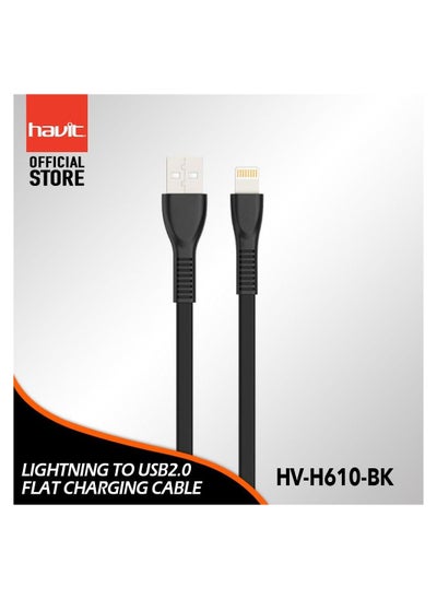 Buy HAVIT Lightning Cable compatible with APPLE 1.0M - BLACK in UAE