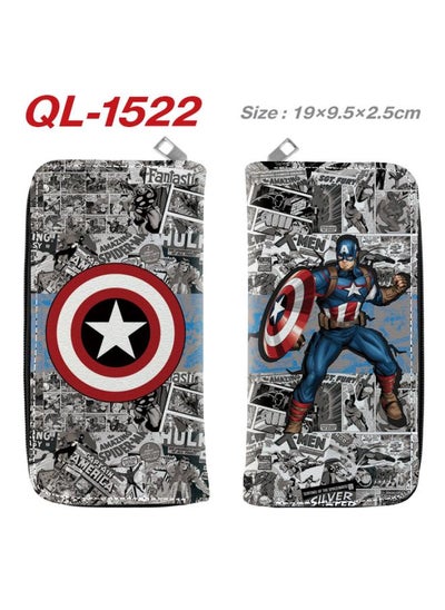 Buy Marvel Series Full-color Zipper Wallet Wallet Wallet Super Hero Peripheral Long Wallet Clutch Coin Purse in Saudi Arabia