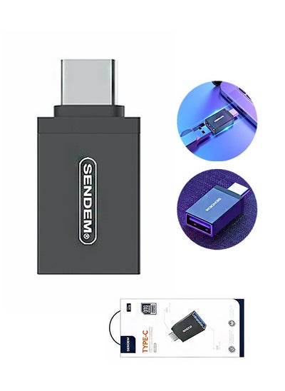 Buy OTG Data Adapters, Type-C interface General Converter, Super Speed Data Transfer Fast Charging (Black) in Saudi Arabia