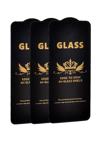 Buy G-Power 9H Tempered Glass Screen Protector Premium With Anti Scratch Layer And High Transparency For Samsung Galaxy A50 6.4 Inch Set Of 3 Pieces - Transparent in Egypt