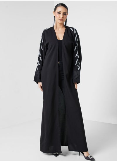 اشتري Embellished Front Open Abaya في السعودية