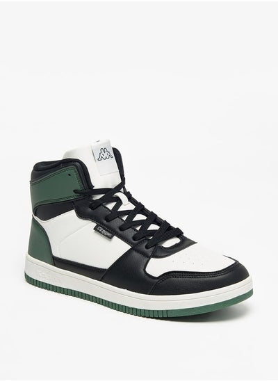 اشتري Men's Panelled High Top Lace-Up Sneakers في الامارات