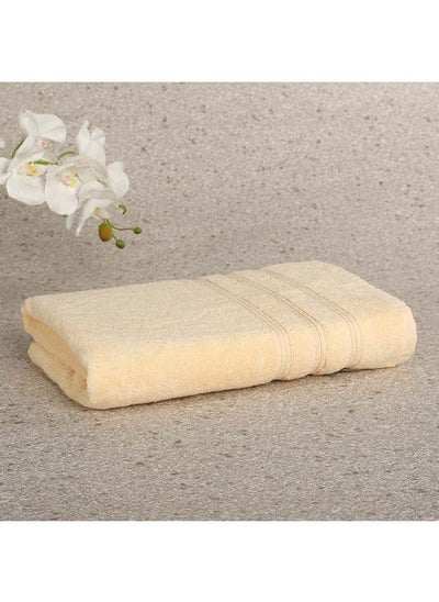 Buy Ritzy Cotton Bath Towel, Butter - 70X140 Cms in UAE