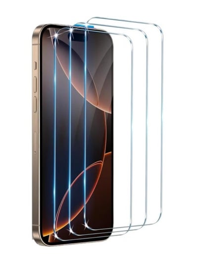 اشتري I PHONE 16 PRO MAX CLEAR GLASS SUPER GLASS ORIGINAL PREMIUM SUPER شاشة حماية في الامارات