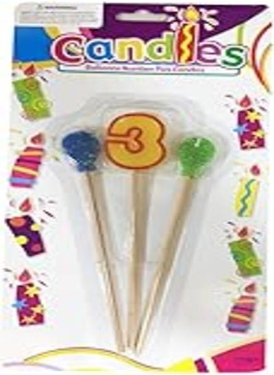 Buy balloons number pick candle no.3 in Egypt