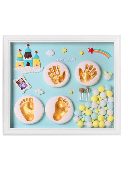Buy Memorial Baby Hand and Footprint Mud and Newborn lanugo Memory Photo Frame Gift Box Kit in UAE