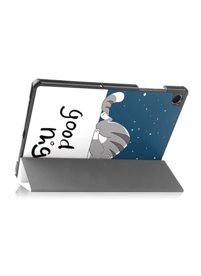 Buy Trifold Smart Cover Protective Slim Case for Samsung Galaxy Tab A9 Plus Lazy Cat in Saudi Arabia