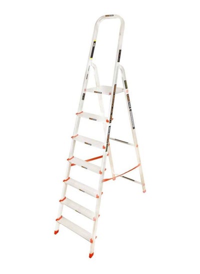 Buy Eurostar Aluminum 7 Step Ladder - 7 ft Multipurpose Folding Aluminium Ladder  (With Platform) in UAE