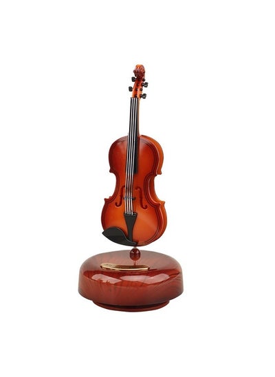 Buy Violin Music Box - Classical Music Box Mini Replica Instrument Crafts Decoration Gift Craft Home Office Ornament in Saudi Arabia