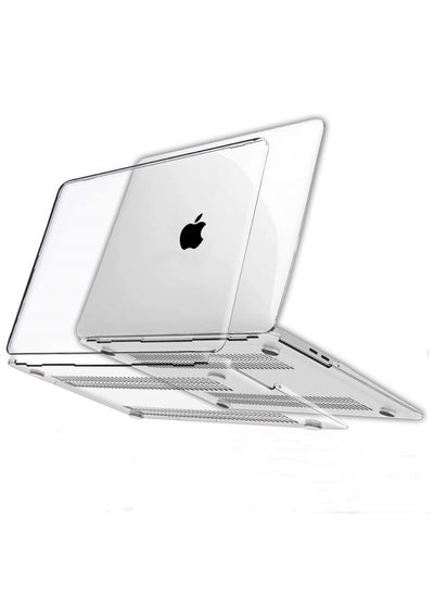 Buy Hard Shell Plastic Case Compatible for MacBook Air 13.6 Inch M3 A3113 M2 A2681 with Retina Display & Touch ID Release 2024 2023 2022 - Crystal Clear in UAE