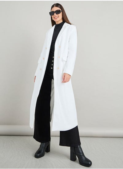 اشتري Regular Fit Double Breasted Midi Coat في السعودية