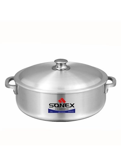 Buy SONEX Imperial Caldero, 23.5 cm (4 Ltr) – Premium Aluminium Shallow Pot/Dutch Oven, Durable Riveted Handle, Superior Heat Distribution, Dishwasher Safe, Ideal for Rice, Stews, Braises, and Casseroles in UAE